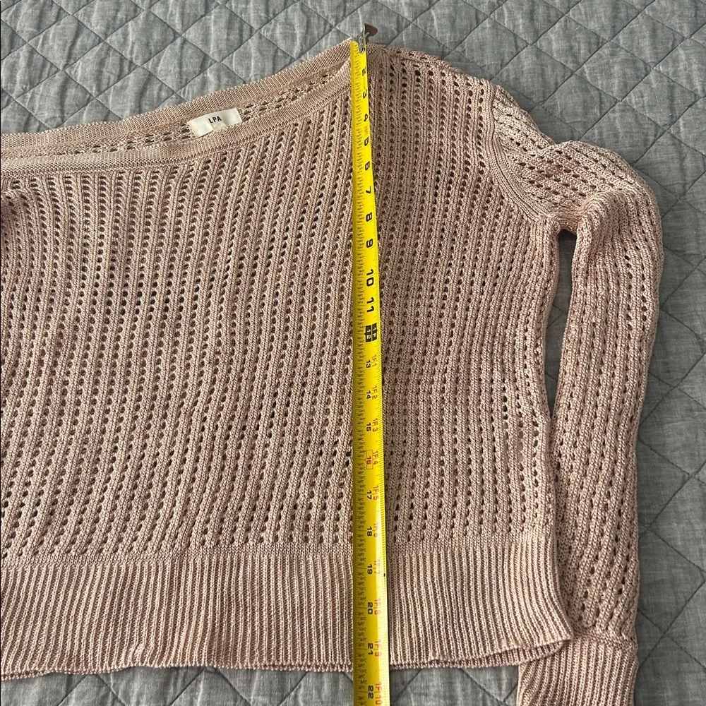 LPA Leo Off-Shoulder Open Knit Sweater - Picture 7 of 11